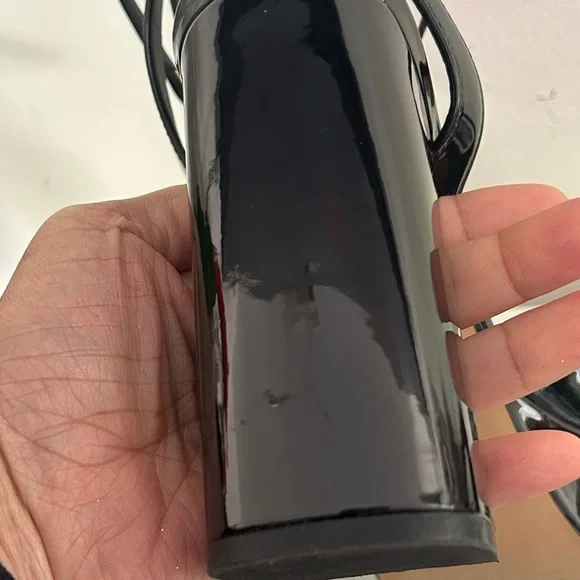 Aldo Glossy Black Heeled Sandals - Picture 10 of 10